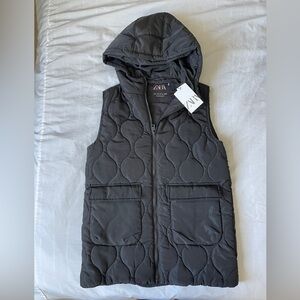 Zara Oversized Black Vest NWT